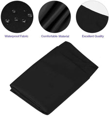 BSFHH Black Waterproof Cape closure closeup with metal snap for quick neck fit