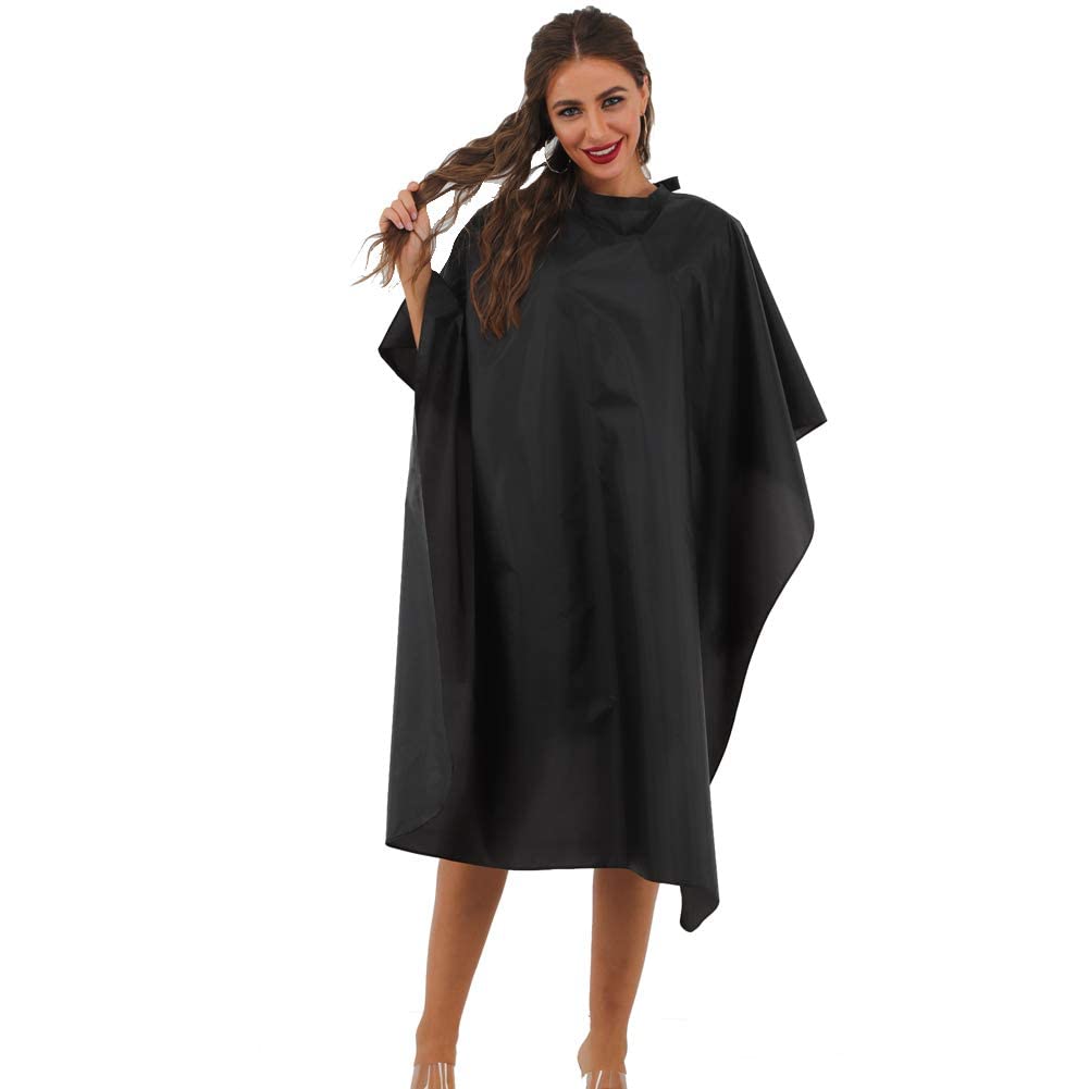 BSFHH Black Waterproof Cape in salon use protecting clothing during hair cutting