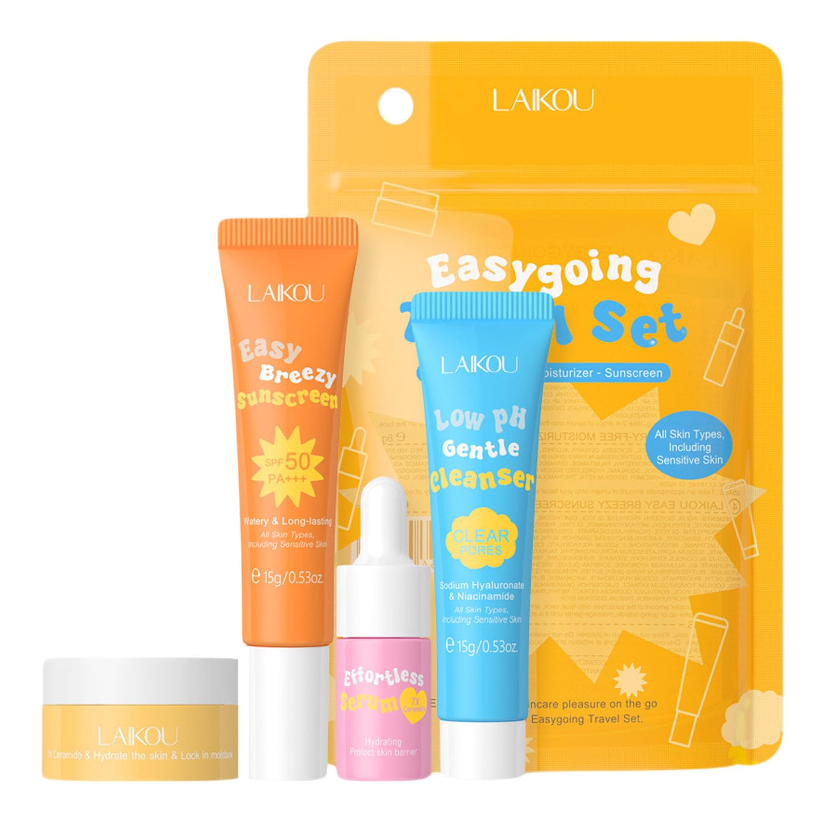 BSMKCL Hydrating Skin Care Set Travel Kit hero featuring four essentials for refreshed skin.