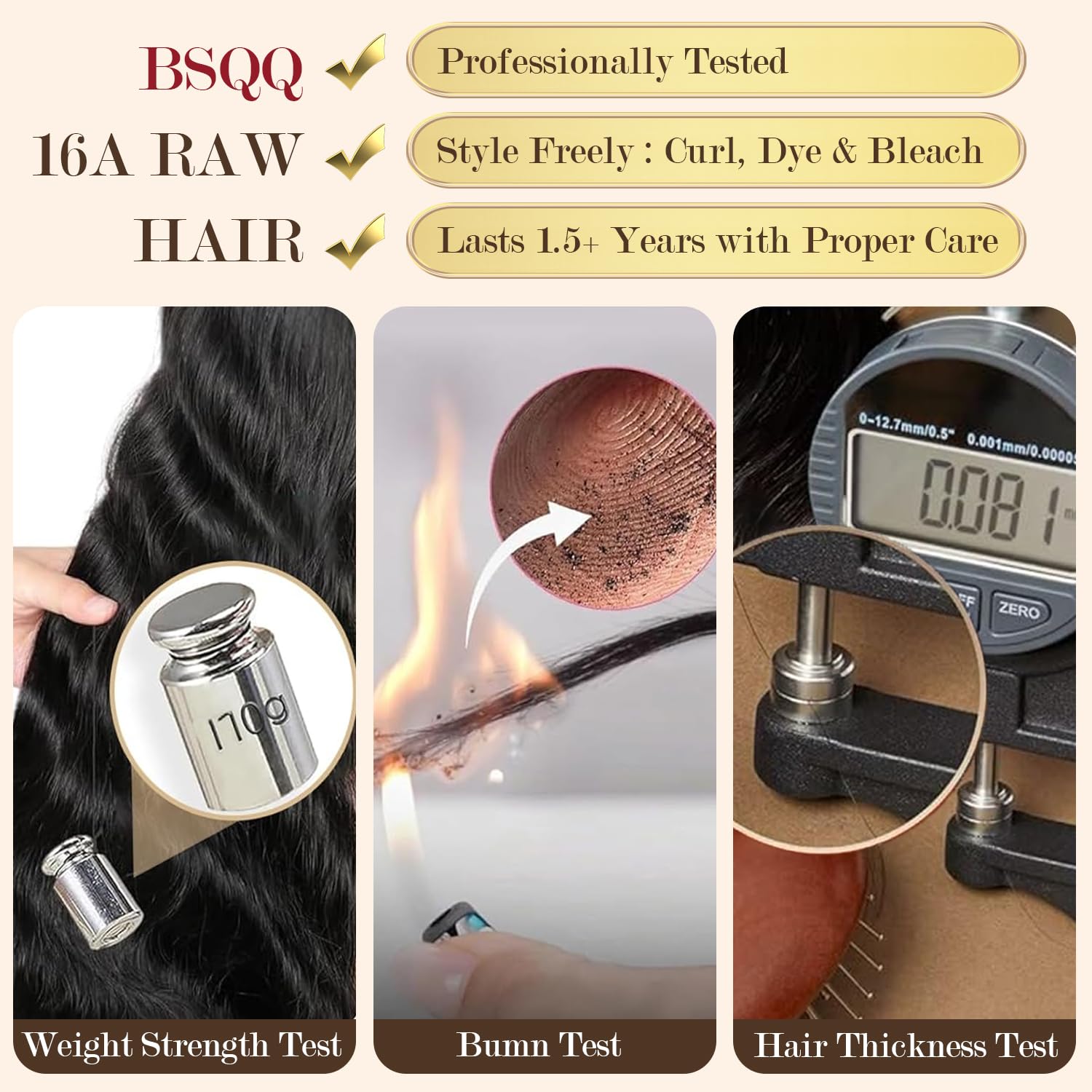 BSQQ 16A body wave bundles provide full head density for natural volume
