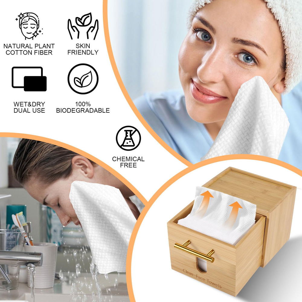 BSSN smooth-glide drawer opens fully for easy towel refills.
