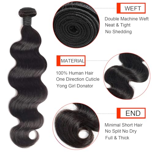 BSTDAE 12A body wave bundles 22 inch highlighting dramatic length and movement.