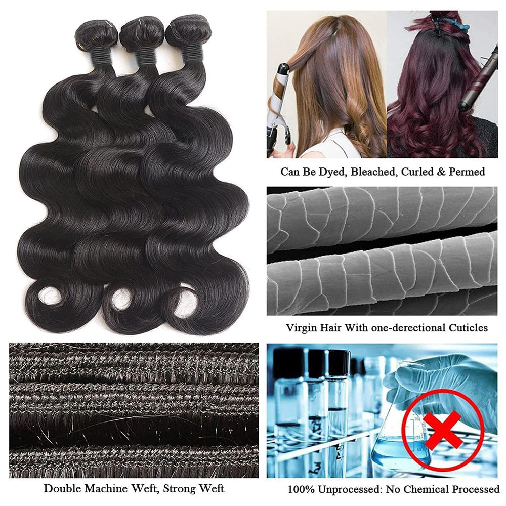 BSTDAE Brazilian virgin hair close-up emphasizes natural color and softness.