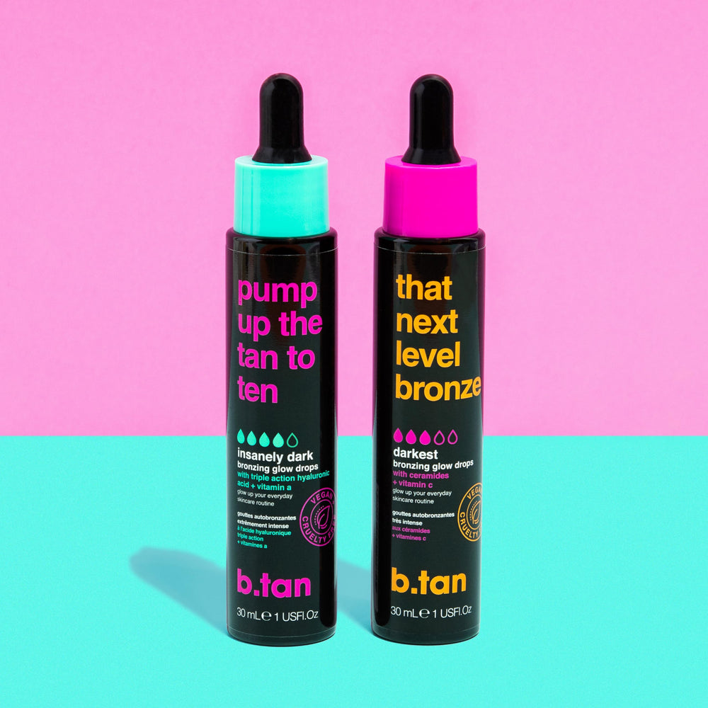 B.TAN packaging highlights vegan, cruelty-free branding and sustainable design.