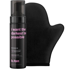 B.TAN dark self-tanner kit bundle box for at-home deep bronzing