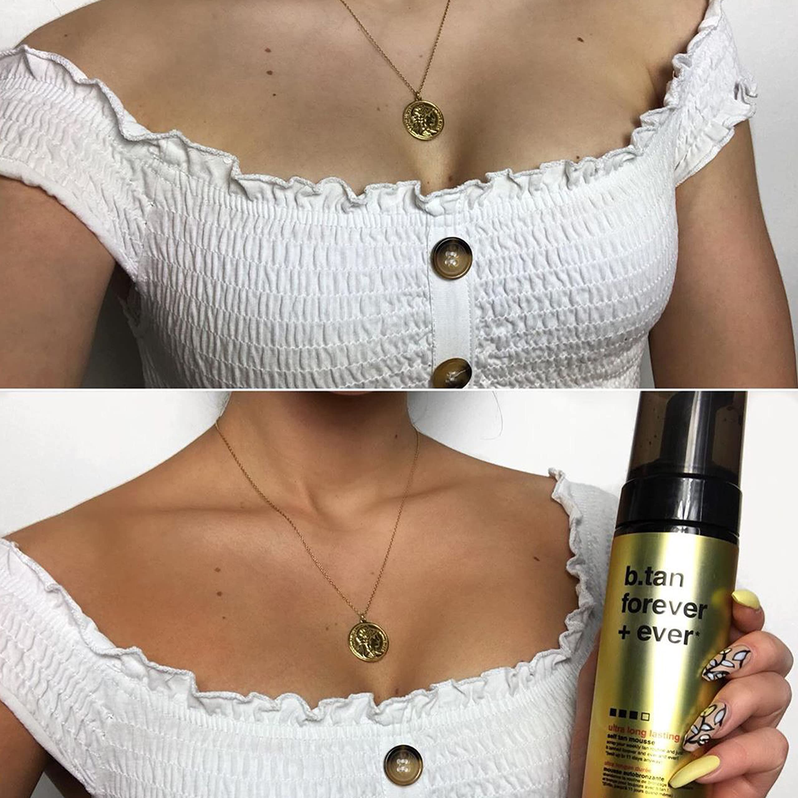B.TAN face and body self-tanner for even coverage.