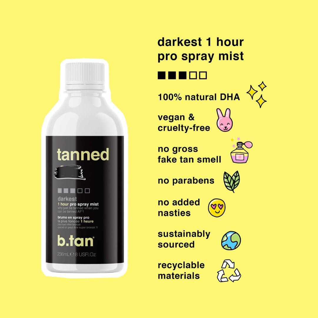 B.TAN 8-level control lets you dial your tan intensity.