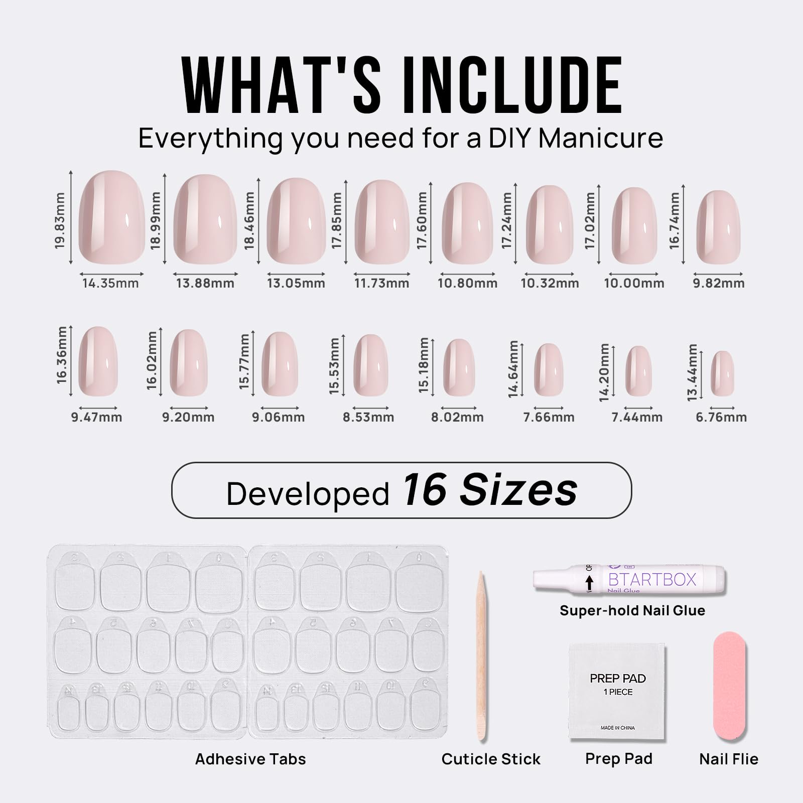 BTArtbox adhesive tabs included highlight quick, temporary wear.