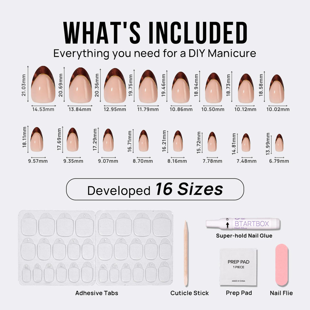 BTArtbox adhesive tabs included for easy, temporary nail changes.