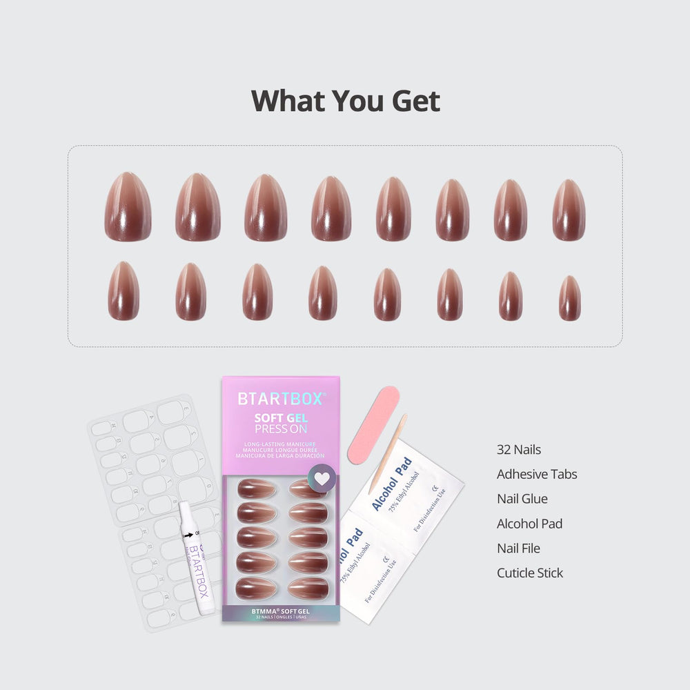 BTArtbox Almond nails file and tools kit supports precise shaping.