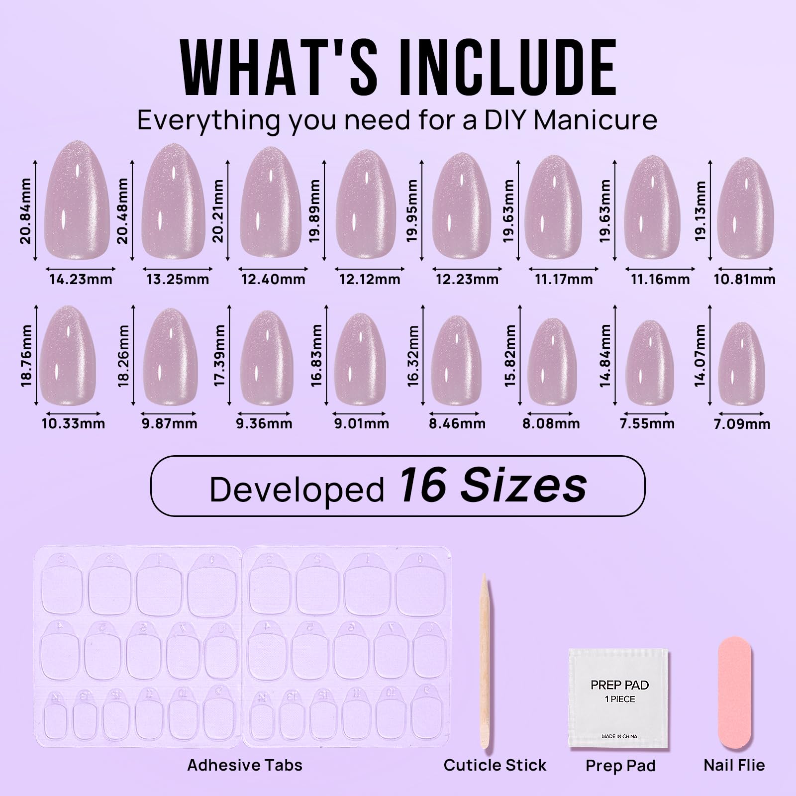 BTArtbox almond press on nails adhesive tabs image suggests easy removal and reusable design