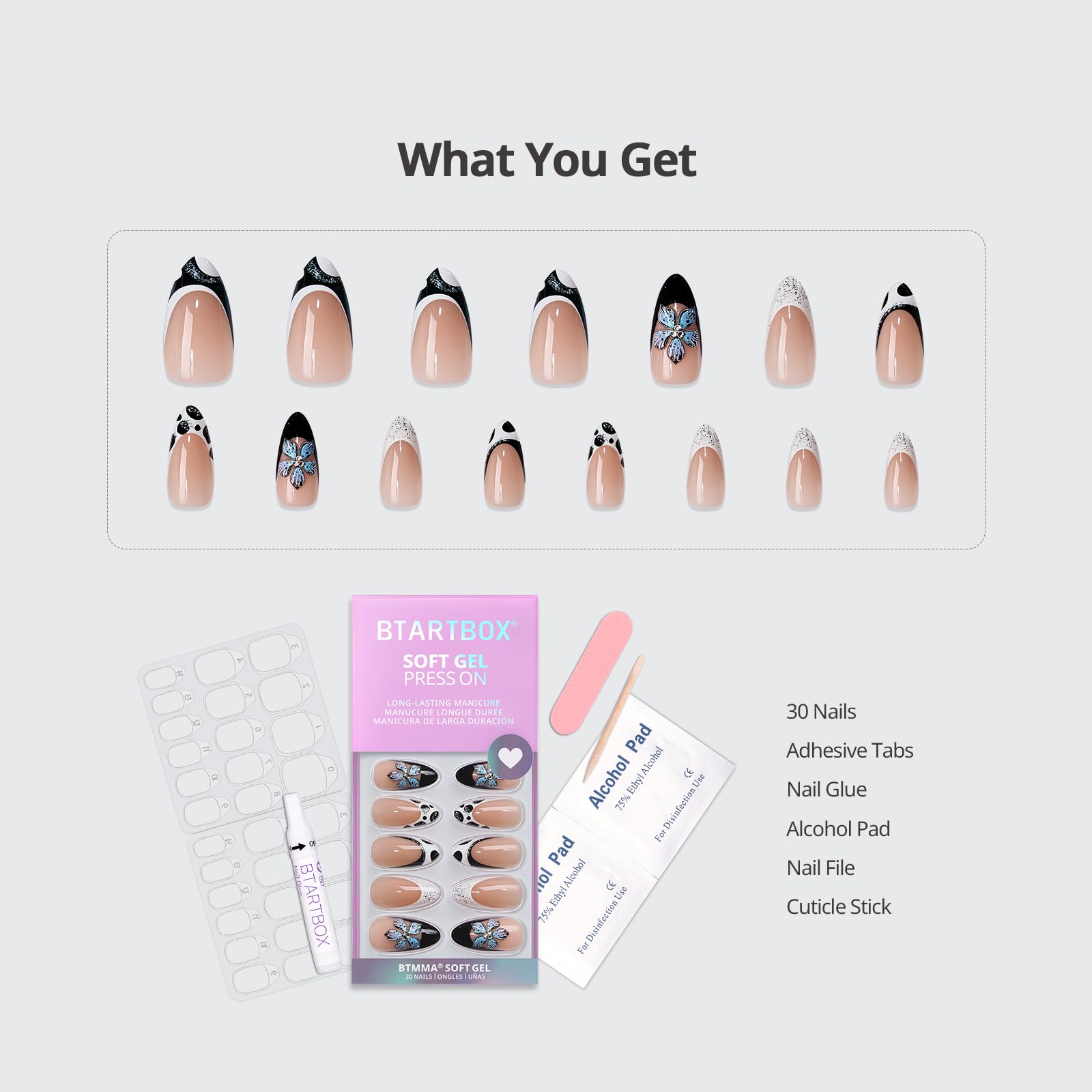 BTArtbox Bessie & Bestie nails showcase glossy opaque French tips for everyday elegance.