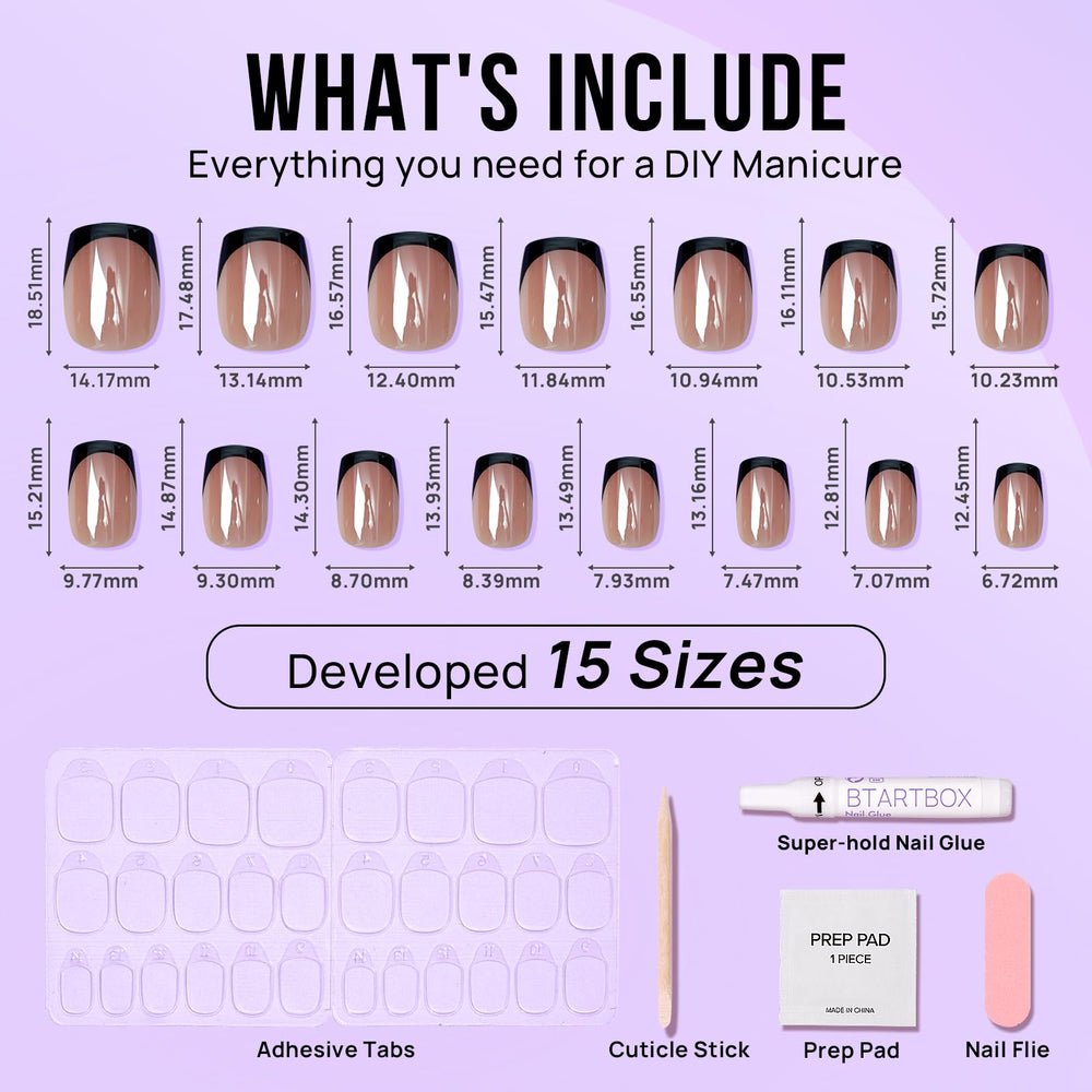 BTArtbox Braveheart nails display 15 sizes for a precise fit