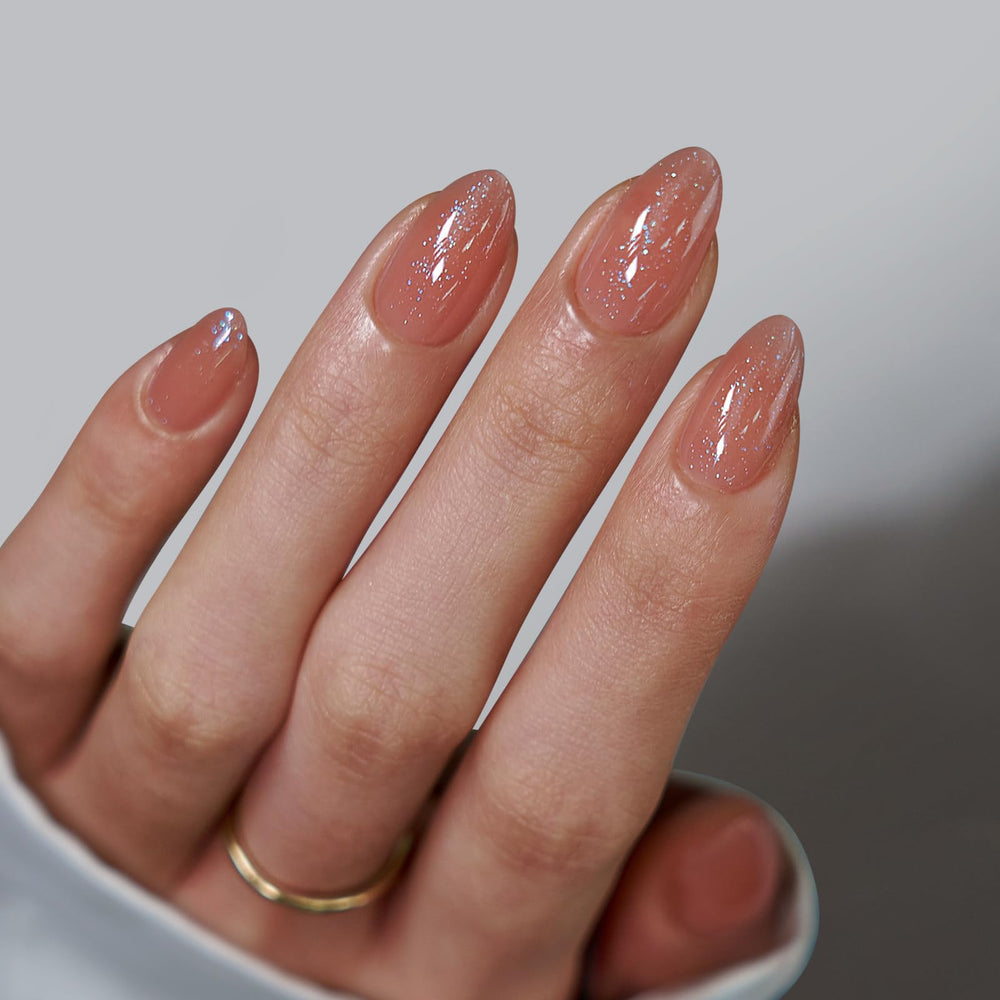 BTArtbox Citrine Glow nails packaging shows a complete DIY manicure kit for home use.