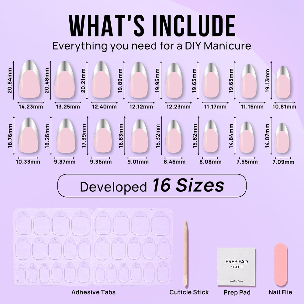 BTArtbox Double-sided nail file, cuticle stick, and prep pad for easy prep.