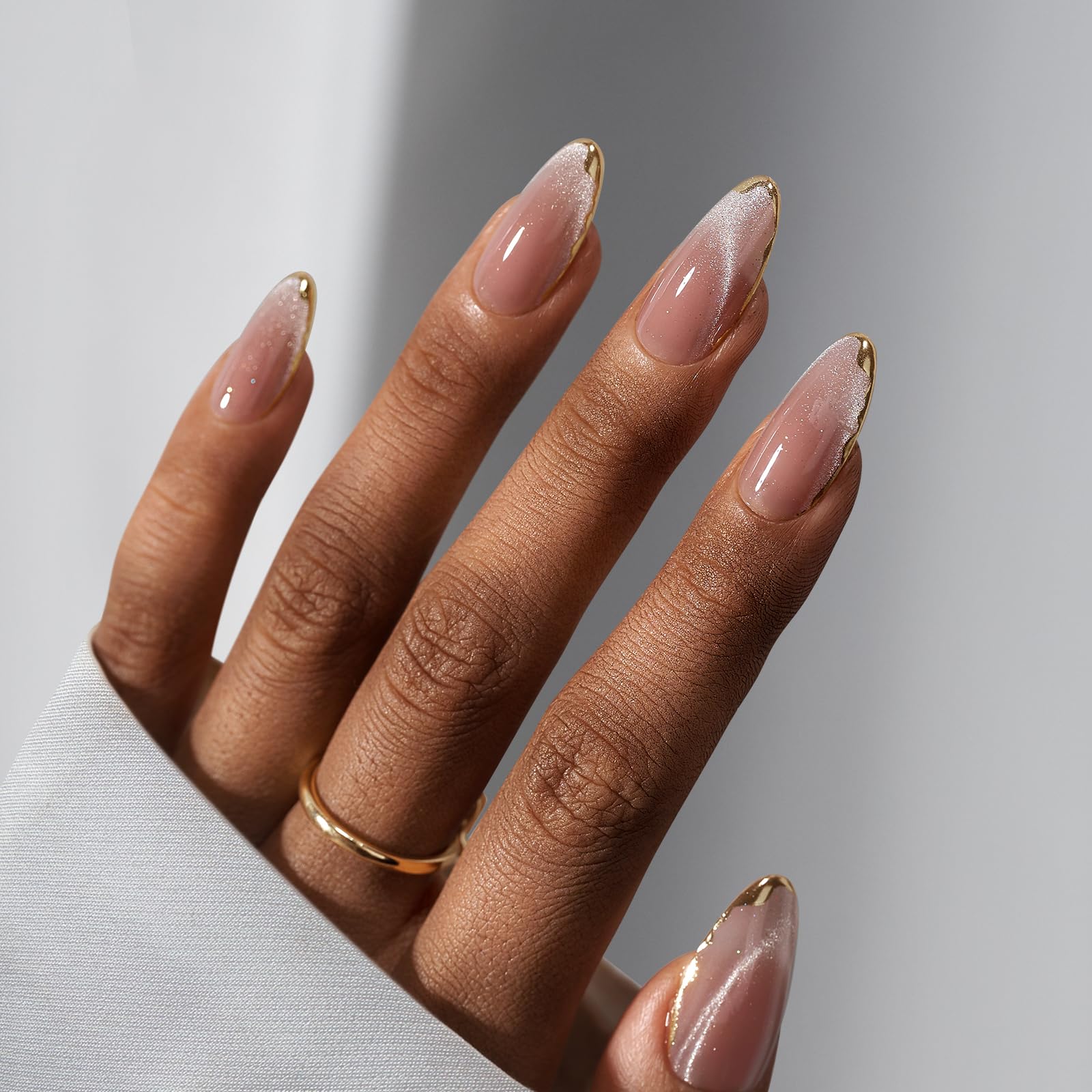 BTArtbox Knightshield cat-eye almond medium nails with 3D sculpting for salon-quality wear.