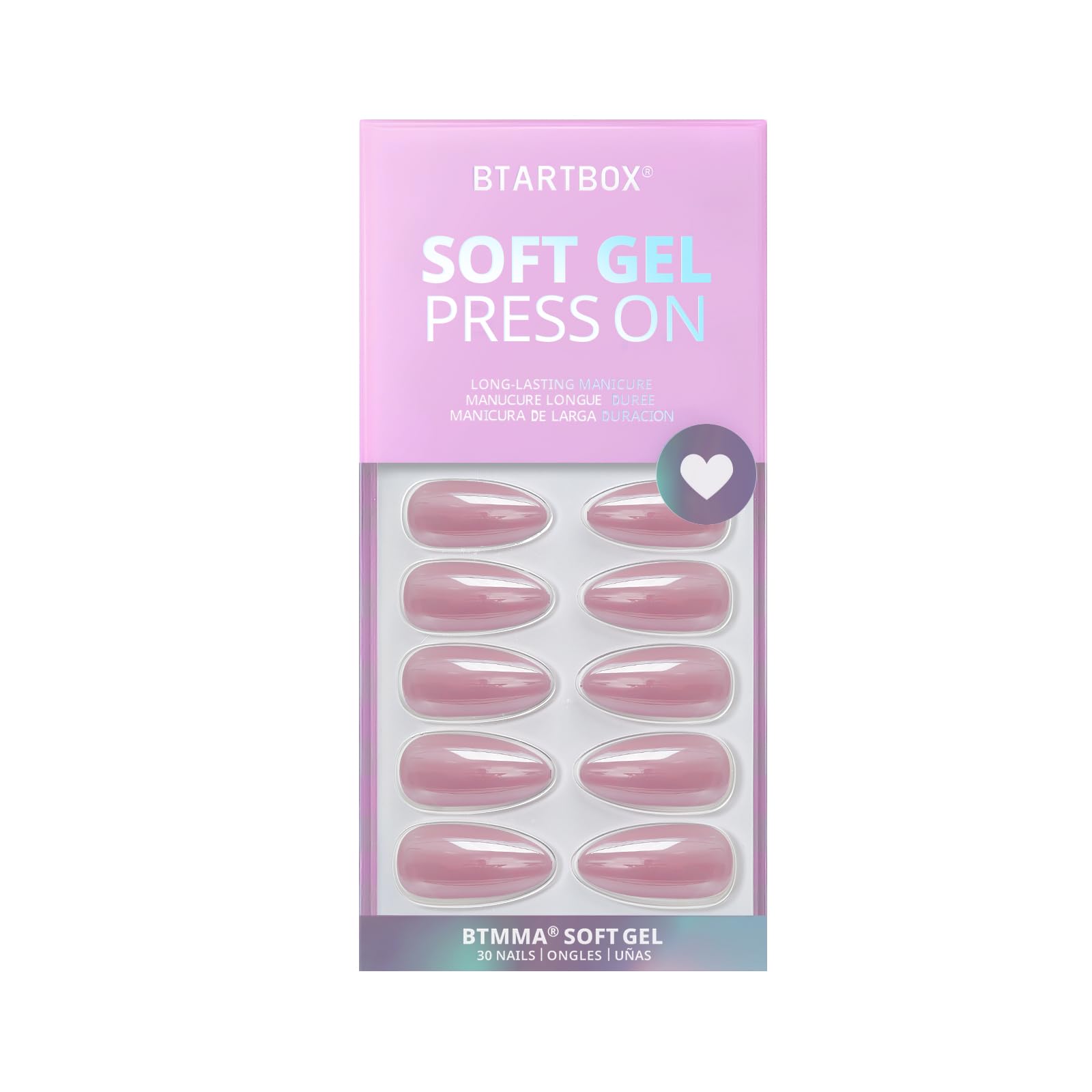 BTArtbox Lotus Glazed lightweight nails with seamless cuticle line for easy use