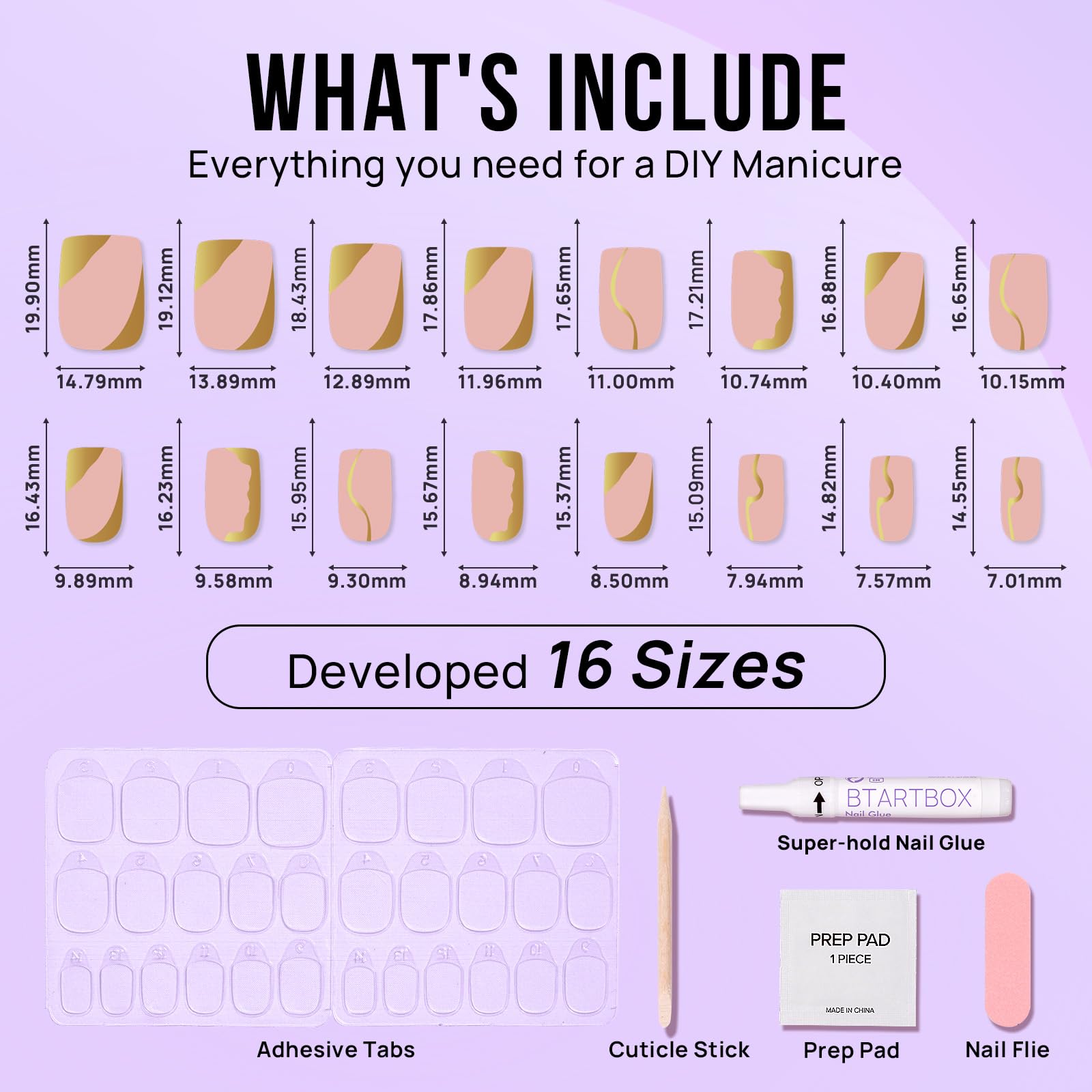 BTArtbox included glue and adhesive tabs for flexible wear