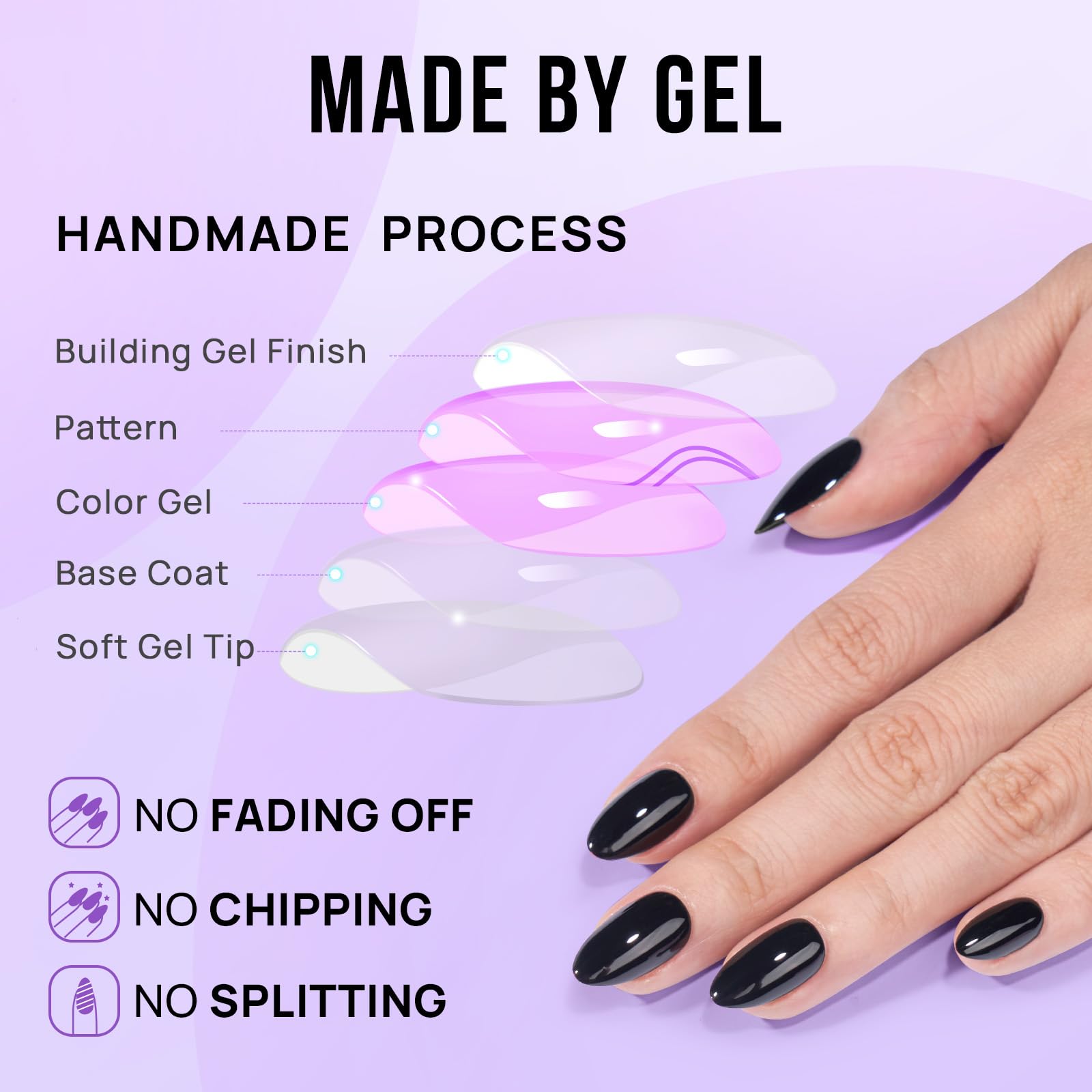 BTArtbox Nail glue and adhesive tabs included demonstrates complete DIY manicure kit