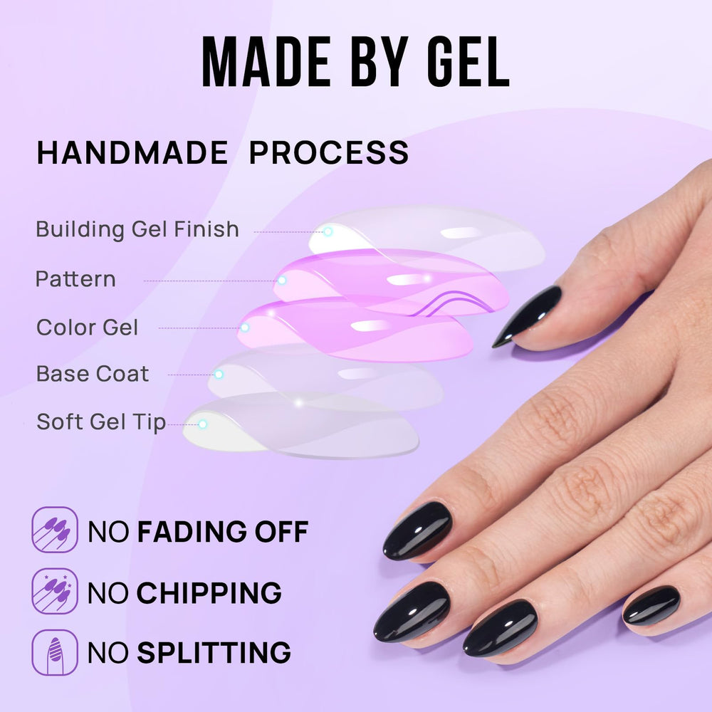 BTArtbox Nail glue and adhesive tabs included demonstrates complete DIY manicure kit