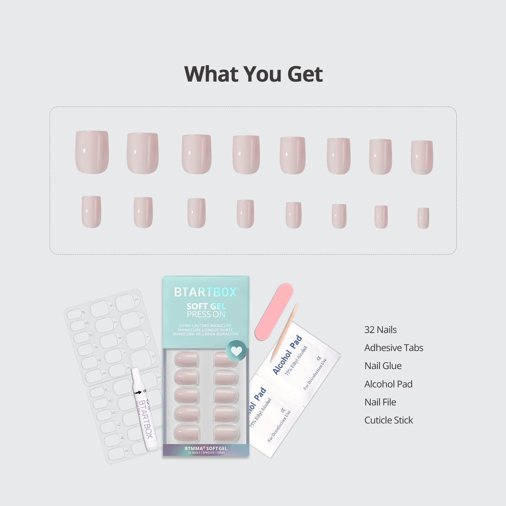BTArtbox nail glue closeup shows included adhesive options for secure wear