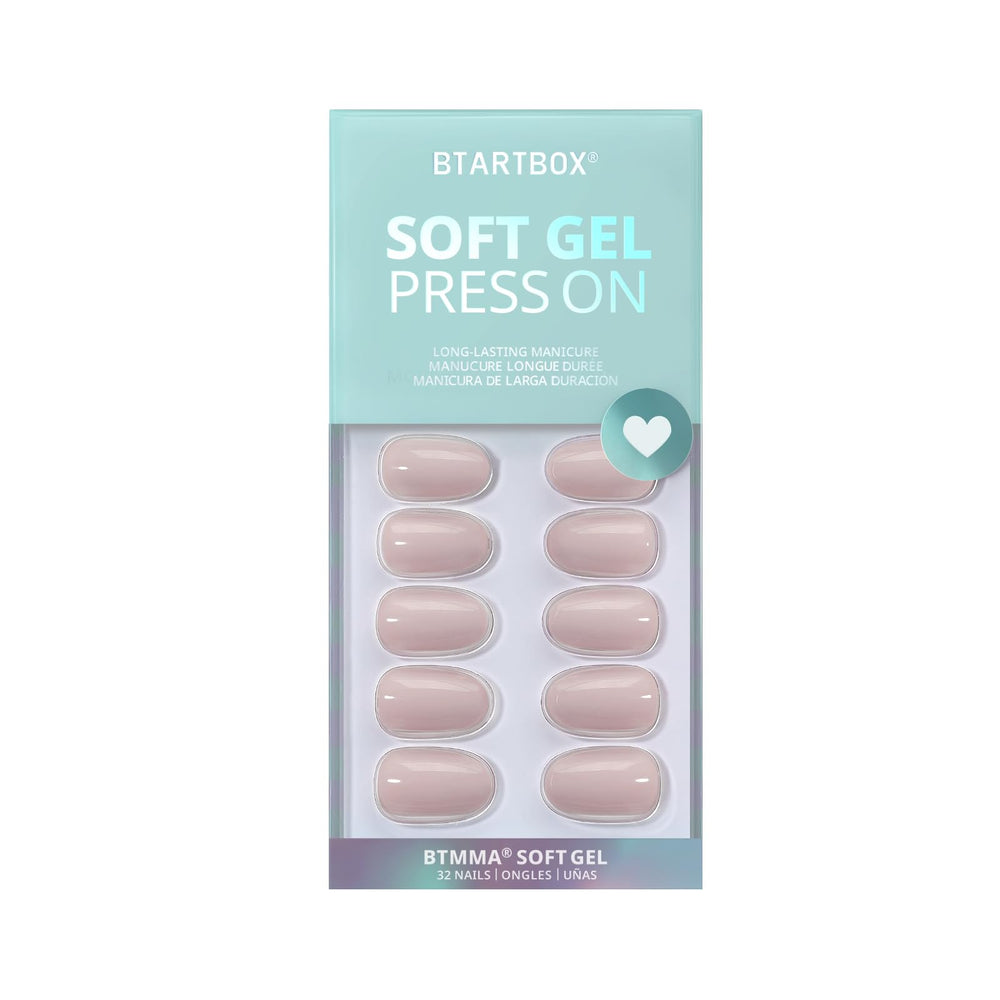BTArtbox oval press-on nails closeup demonstrates natural-fit and comfortable daily wear.