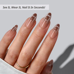 BTArtbox Plaid Memory cat-eye nails close-up highlights flexible, comfortable fit for all-day wear.