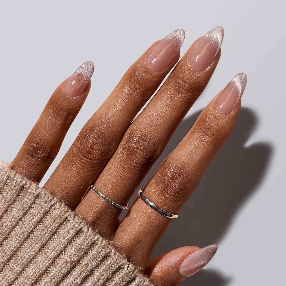 BTArtbox almond cat-eye French-tip nails for quick daily glam.