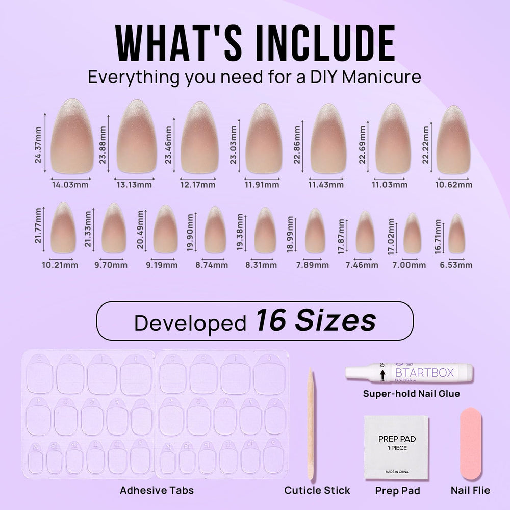 BTArtbox almond double-sided file shapes and refines edges at home.