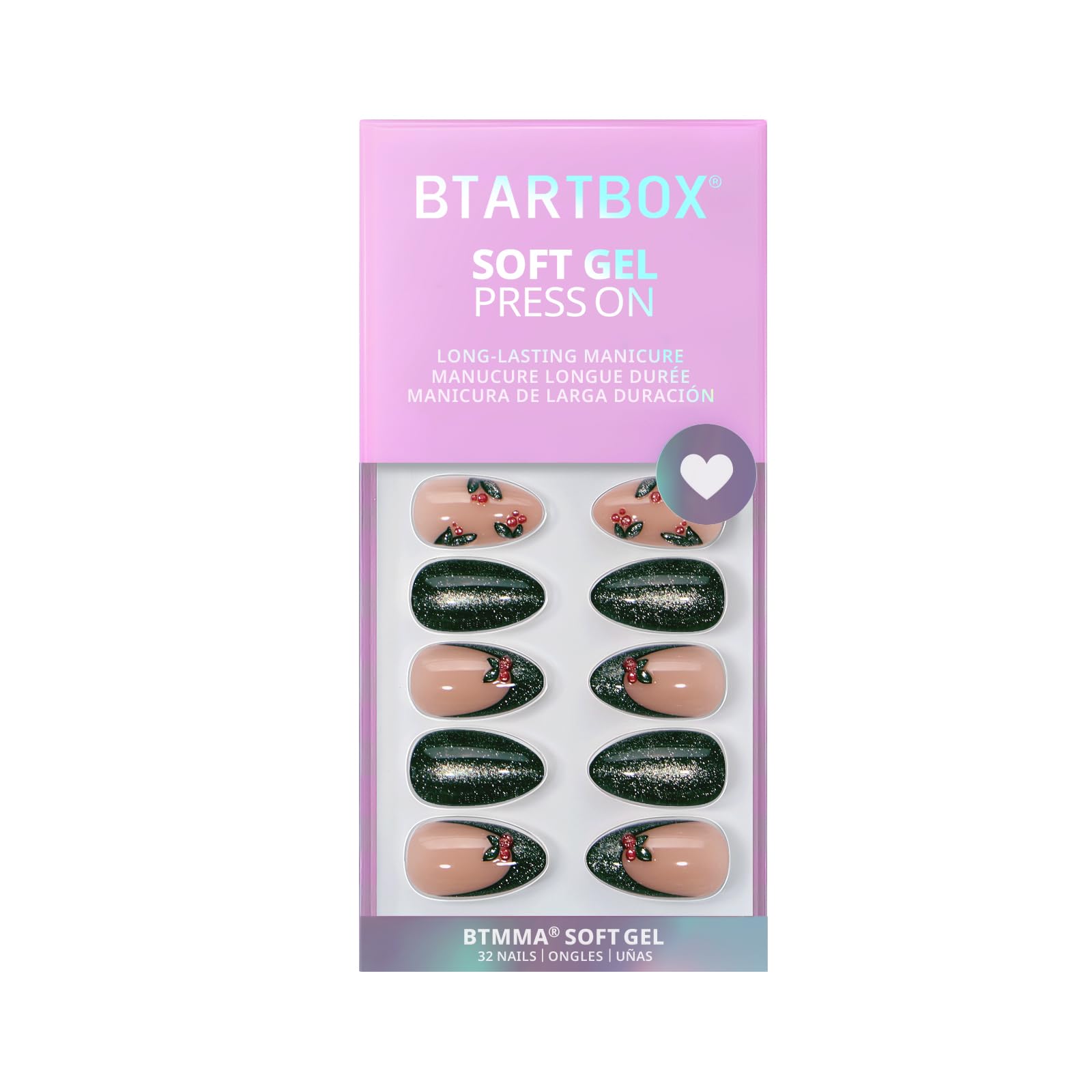 BTArtbox easy removal nails; gentle peel-off without acetone