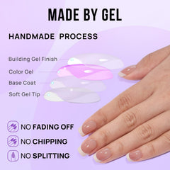 BTArtbox press-on nails with included glue and file kit for easy application