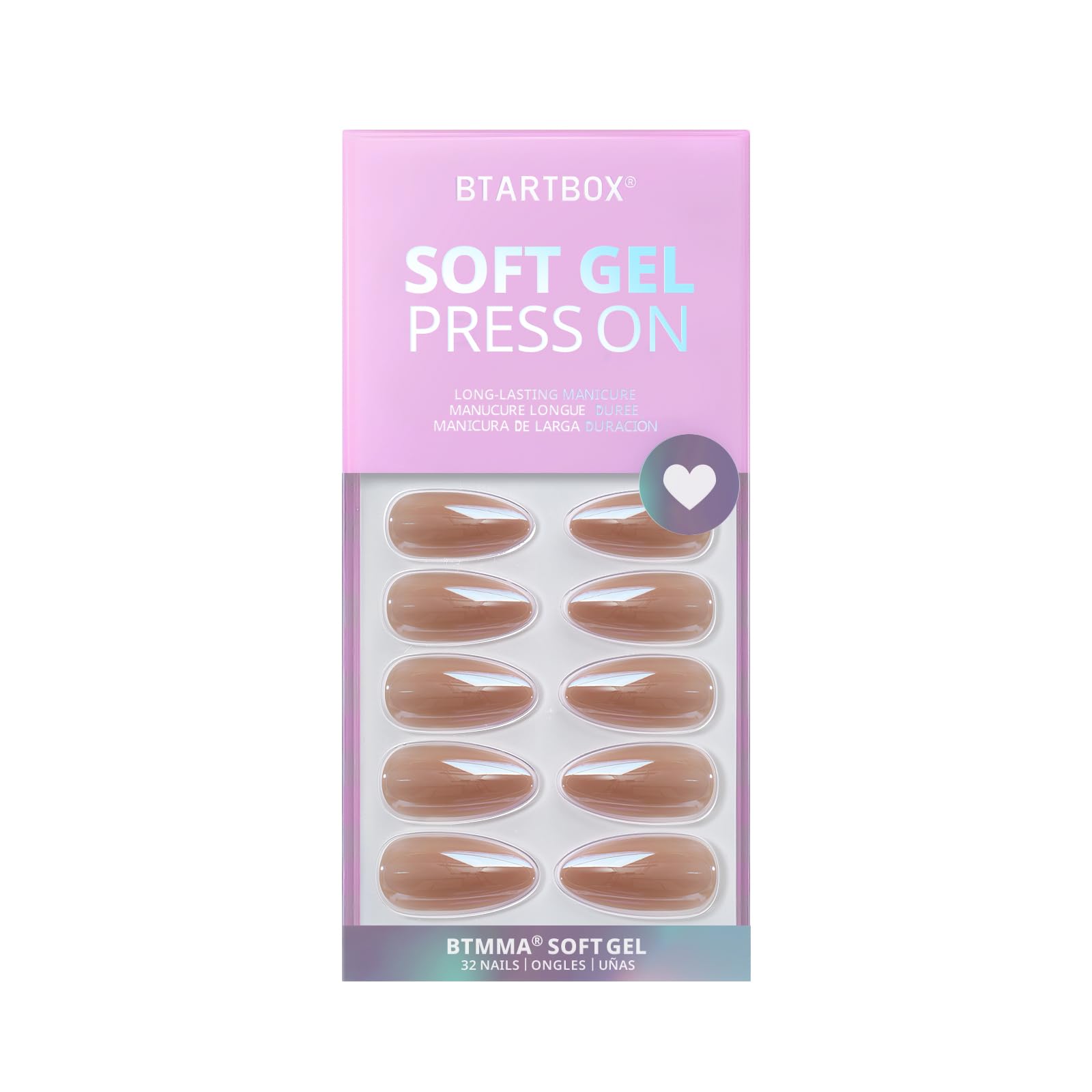 BTArtbox press-on nails with included nail glue for secure hold during daily activities.