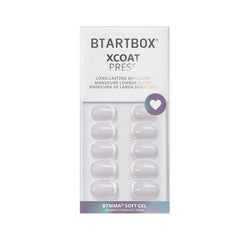BTArtbox press on nails square-finish closeup highlights 15-size fit system.