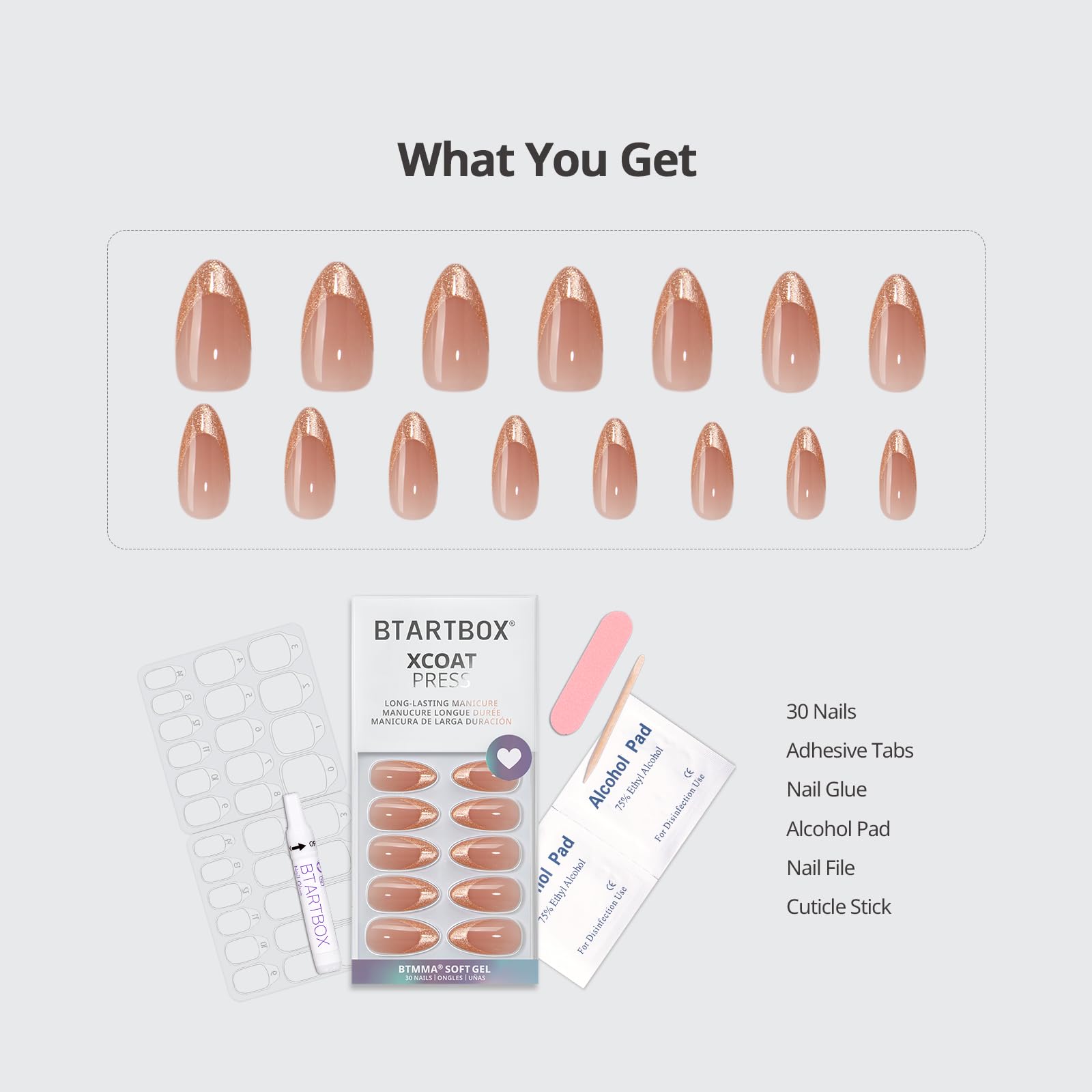 BTArtbox kit image shows glue tabs and complete set for easy at-home application