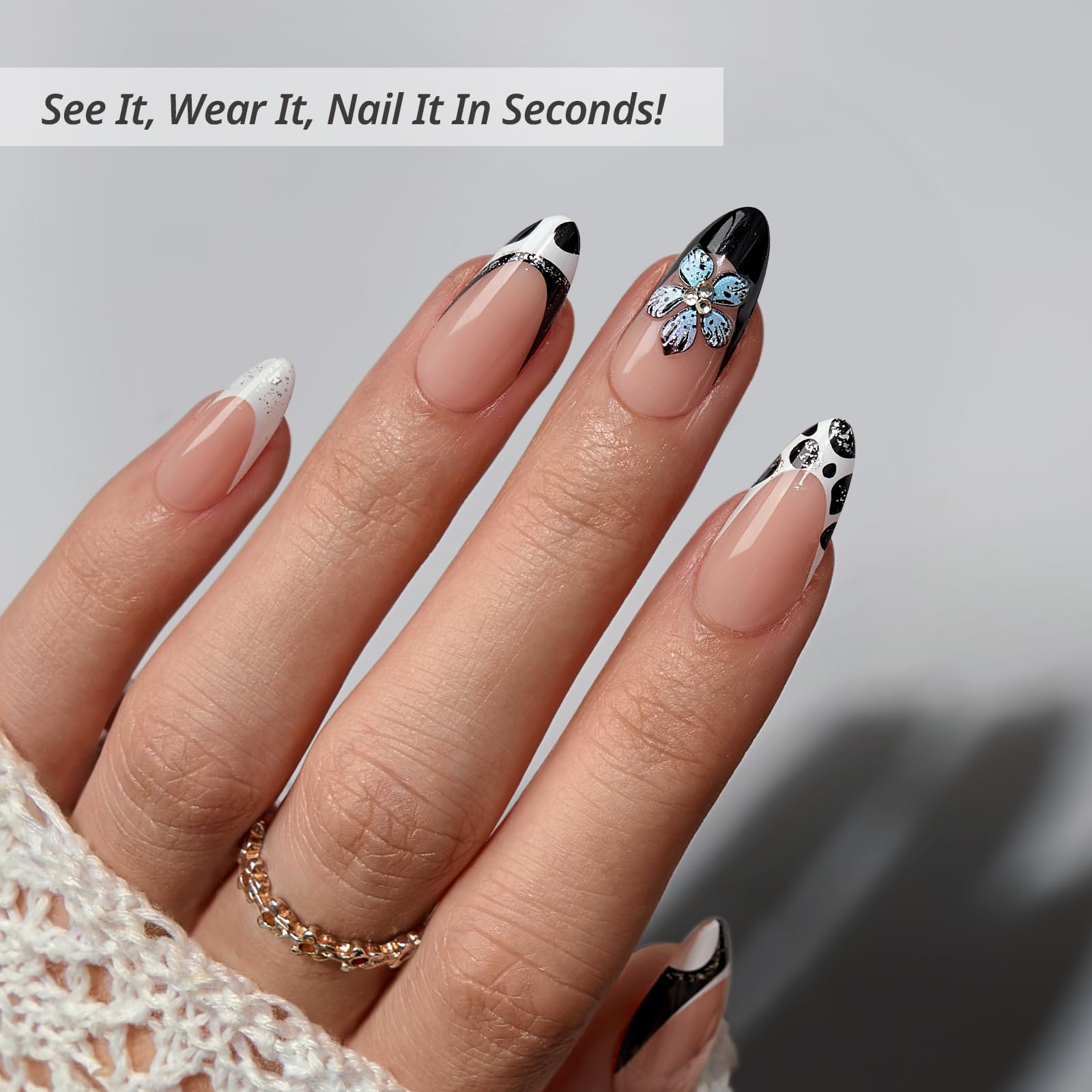 BTArtbox press-on nails kit includes glue, tabs, file, and tools for easy at-home styling.