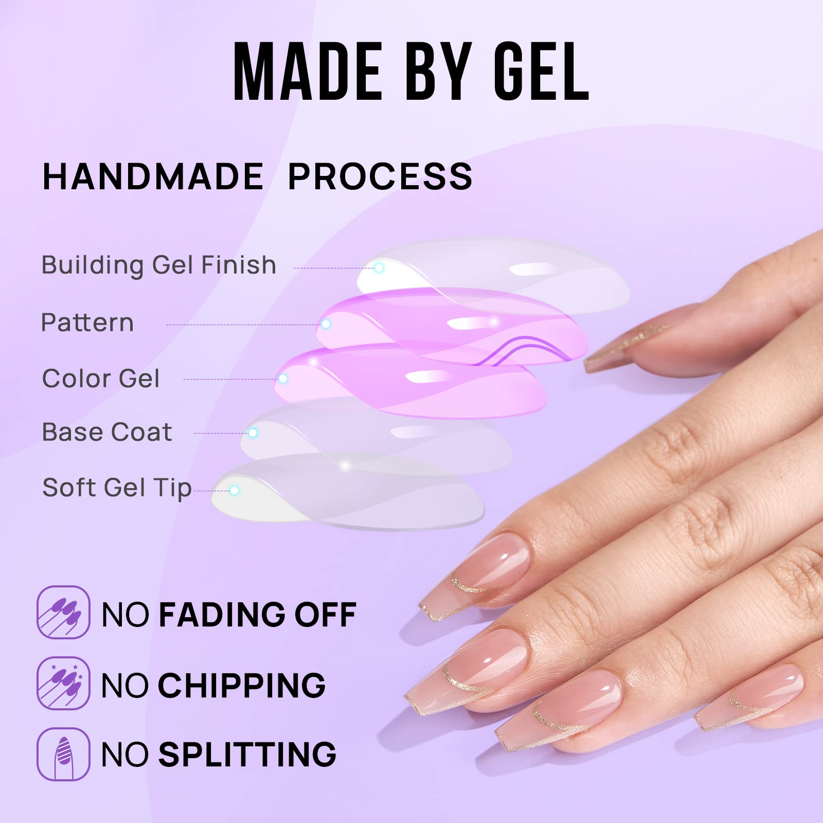 BTArtbox press-on nails long 15 sizes storage box showcases customizable fit.