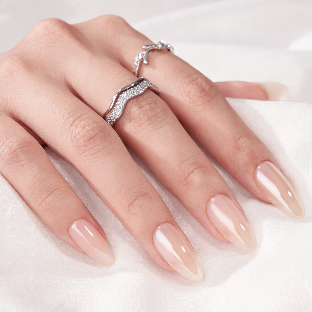 BTArtbox almond chrome finish nails in profile highlighting lightweight feel