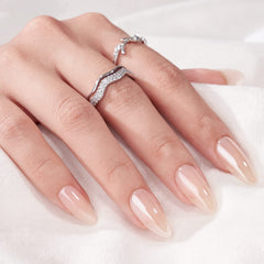 BTArtbox almond chrome finish nails in profile highlighting lightweight feel