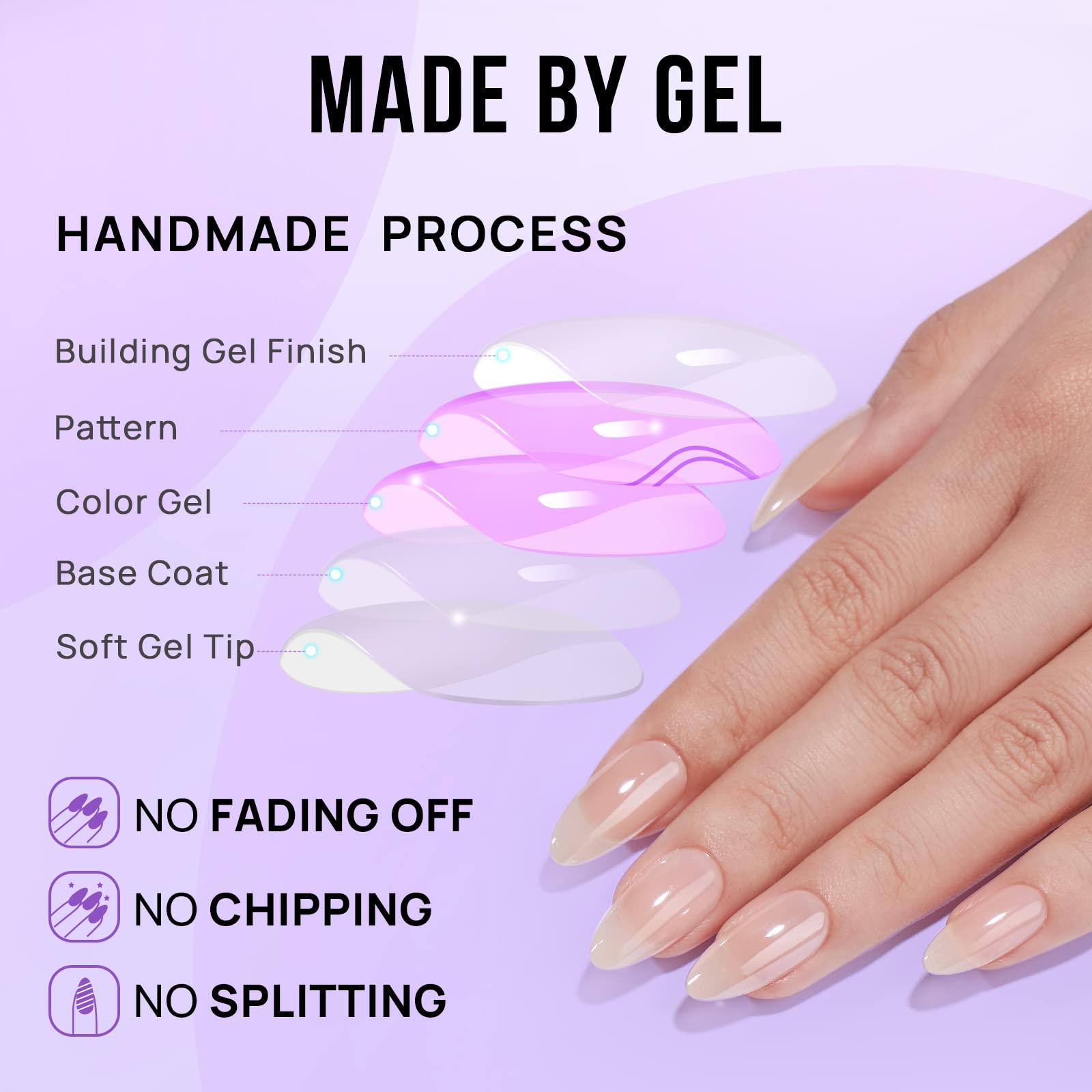 BTArtbox nail glue and tabs included for secure long-lasting wear