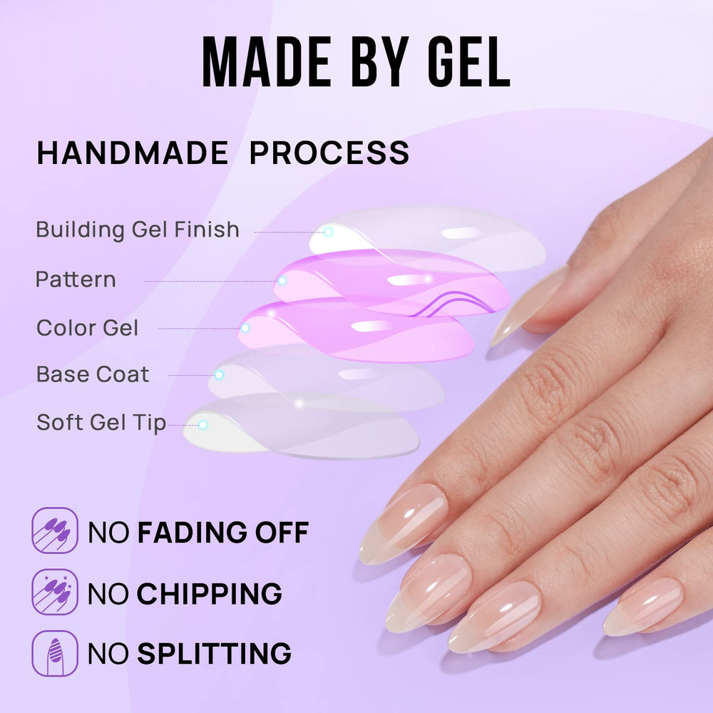 BTArtbox nail glue and tabs included for secure long-lasting wear