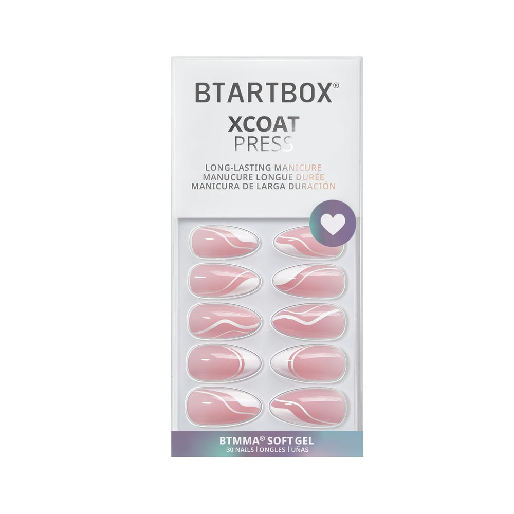 BTArtbox nails medium set with adhesive tabs and glue for secure wear