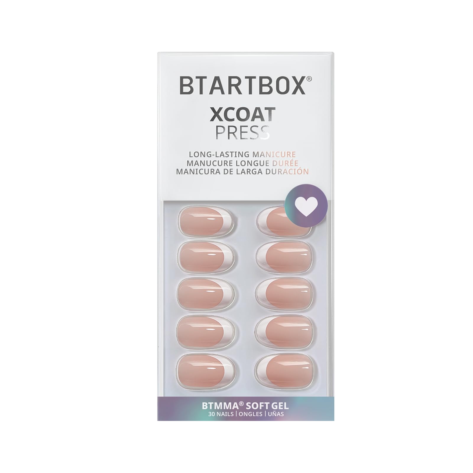 BTArtbox product packaging box highlighting 30 nails ready for use