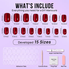BTArtbox red cat-eye square nails with glossy finish ideal for party glam