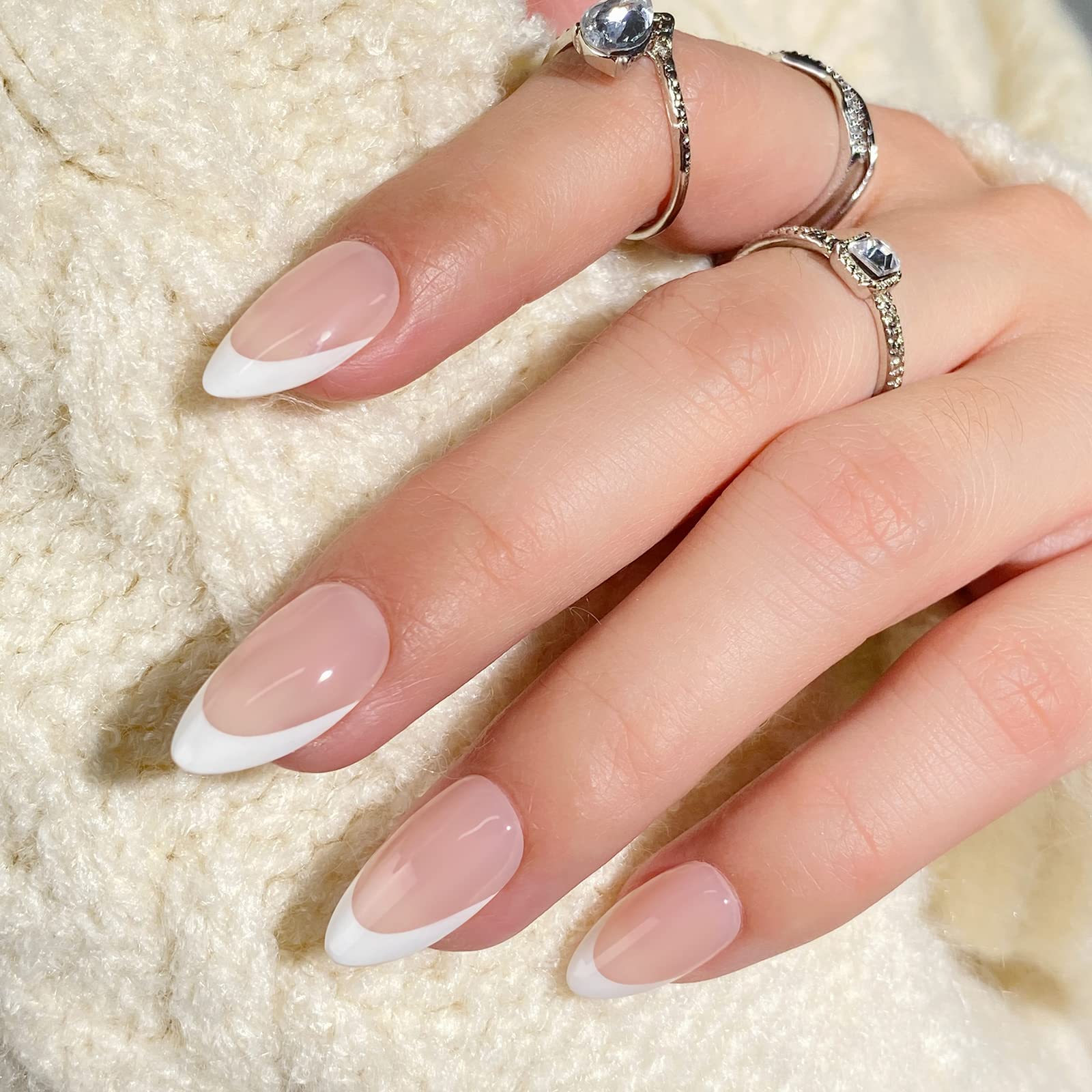 BTArtbox swatches showing almond French tip designs for easy selection.