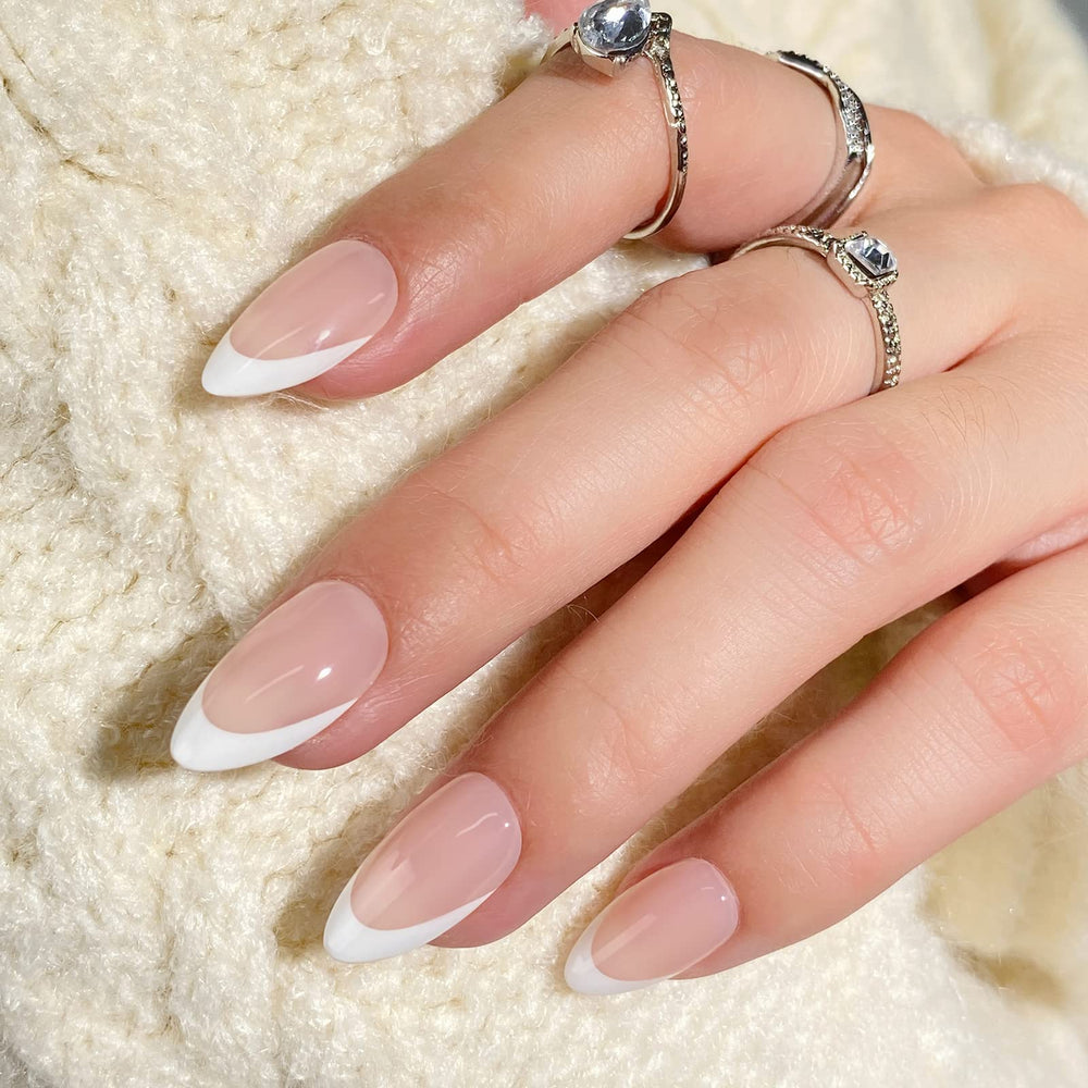 BTArtbox swatches showing almond French tip designs for easy selection.