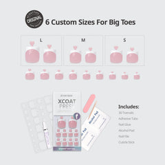BTArtbox semi-transparent French-tip toenails for delicate nail art and quick chic manicure