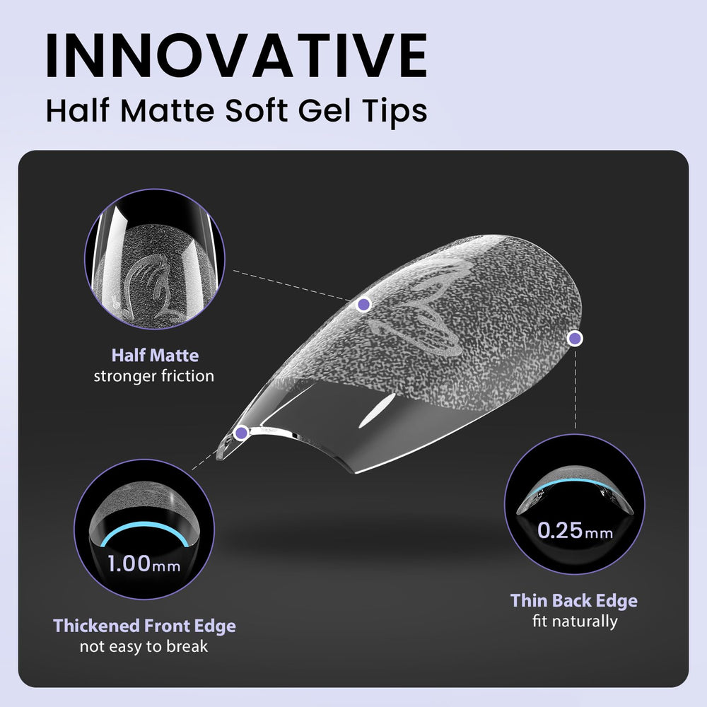 BTArtbox short almond nail tips 16-sizes chart highlights precise fitting options