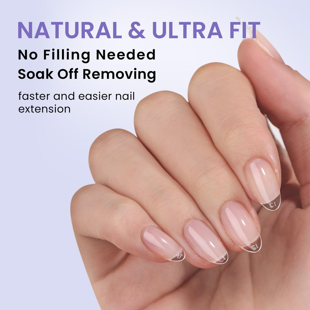 BTArtbox short almond nail tips on-hand set delivers real-life nail extension look