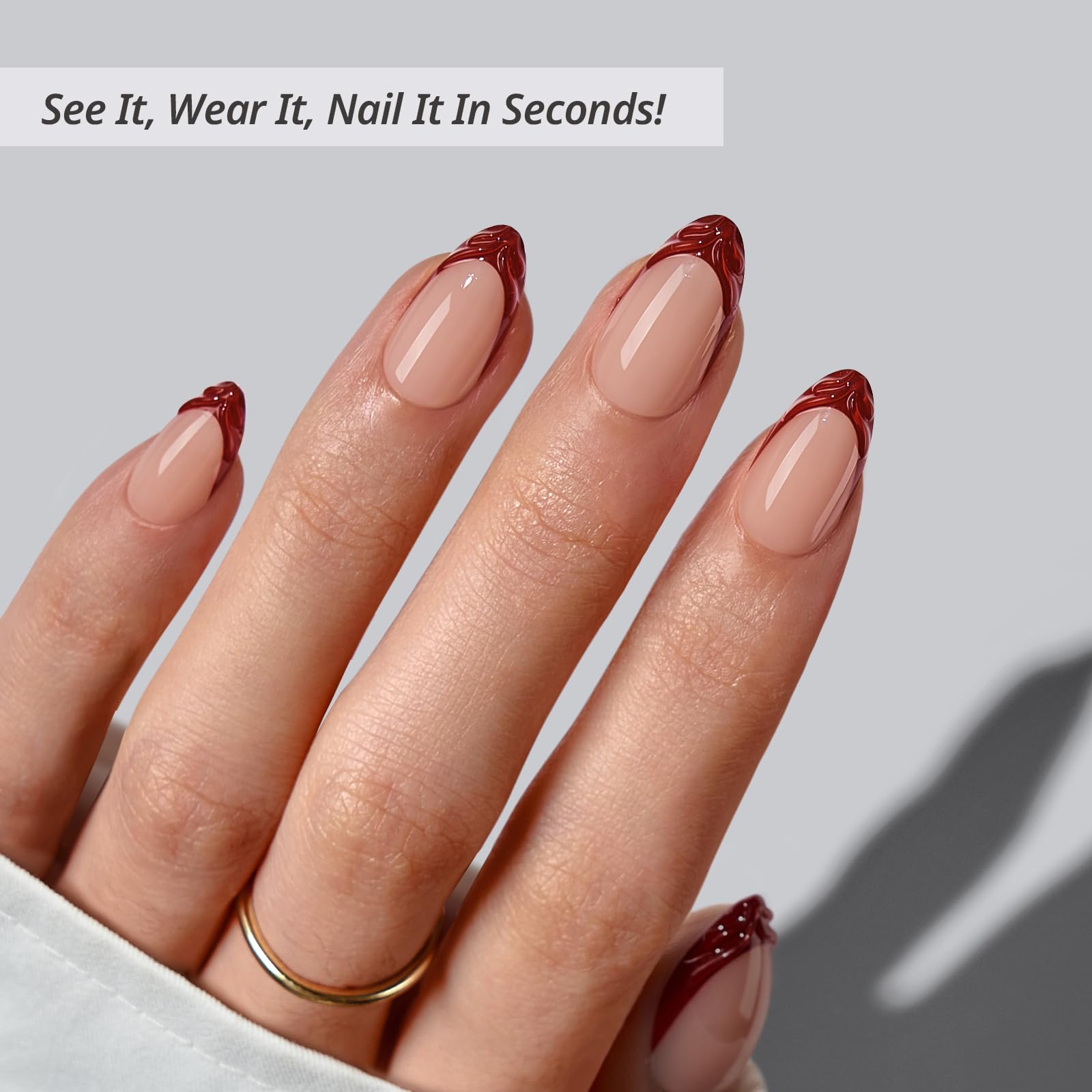 BTArtbox Short Nails application demonstrates easy alignment and natural cuticle blending.