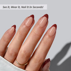 BTArtbox Short Nails application demonstrates easy alignment and natural cuticle blending.